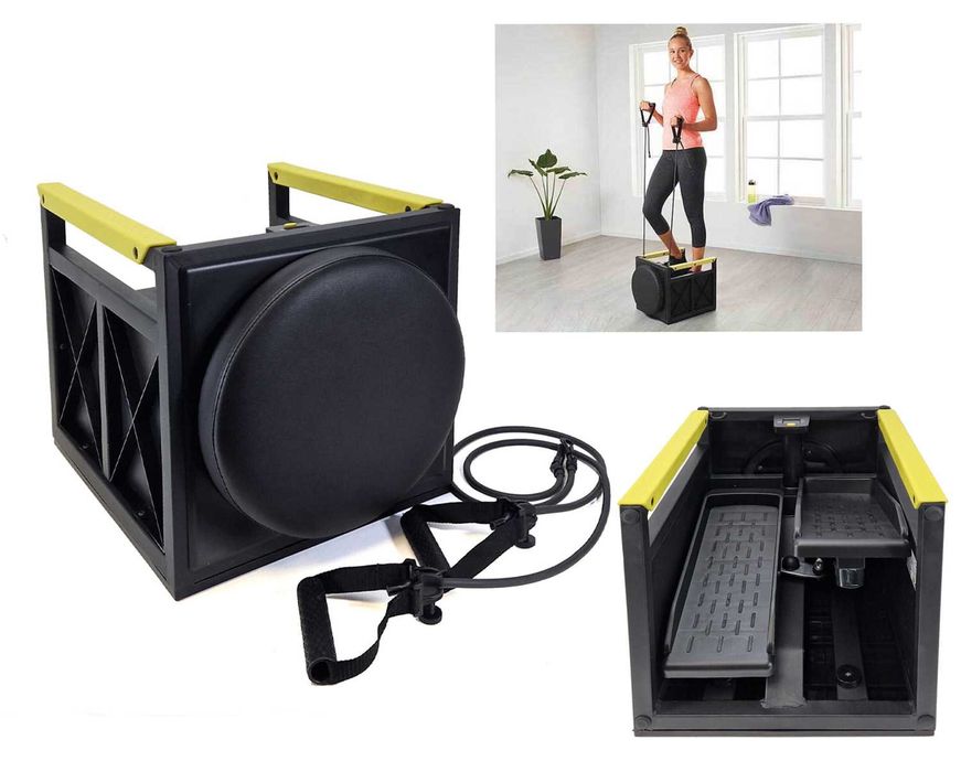 Stepper kostka fitness skrzynia plyometryczna pufa pompki dipy 5w1
