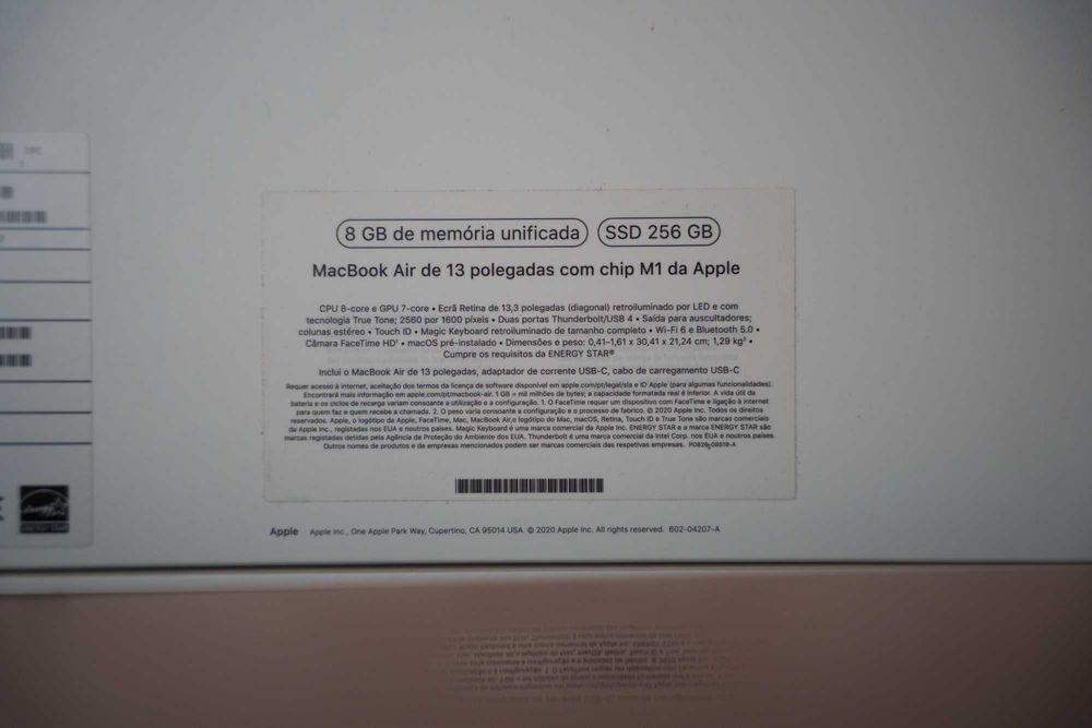 macbook air 13" M1 256GB - bateria 96% - dourado