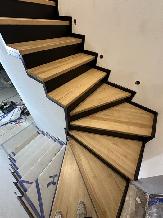 Schody stopnie na beton dąb jesion