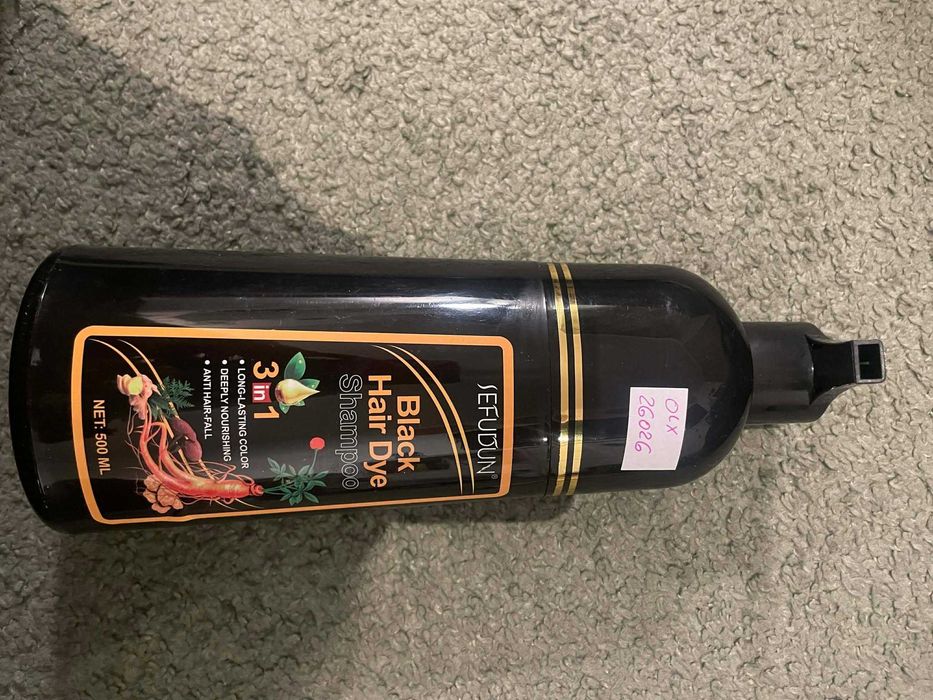 Sefudun Black Hair Dye - szampon koloryzujący czarny 500ml 26026