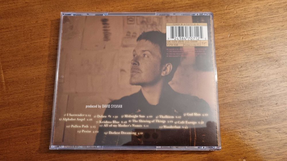 Vendo CD música "Dead Bees On A Cake", do excepcional DAVID SYLVIAN !