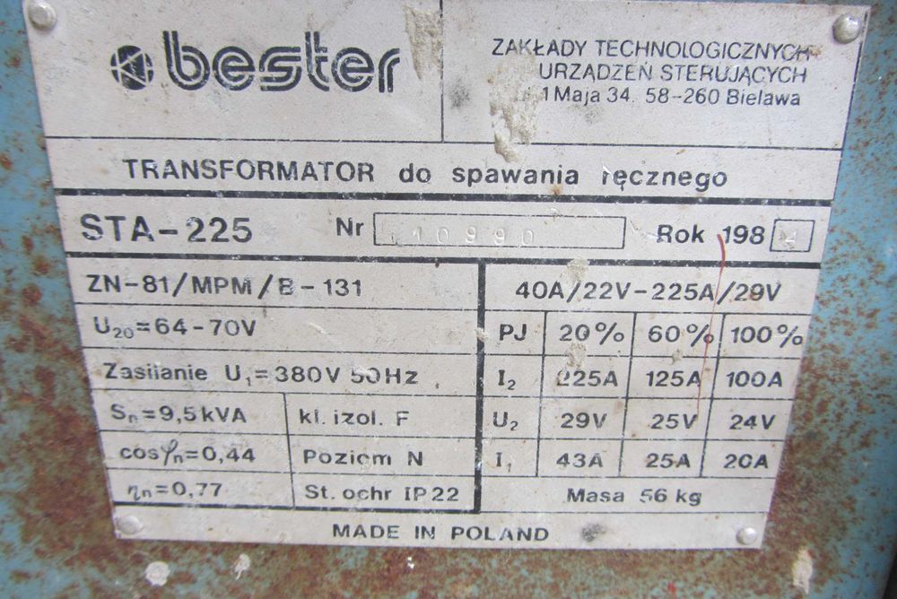 Spawarka BESTER 225