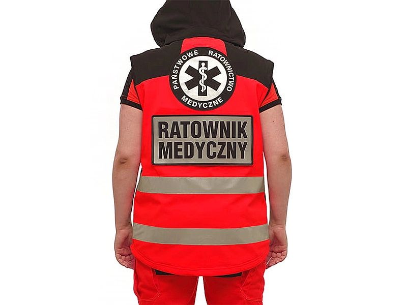 Kurtka ratownicza Softshell PRM FLUO North-Wind z kompletem emblematów