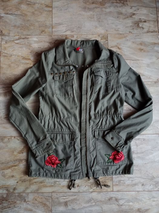 Kurtka parka wiosenna khaki H&M