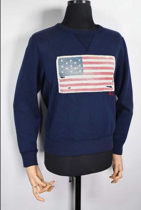 $79 Толстовка POLO Ralph Lauren RL с вышивкой темно-синяя раритет р. S