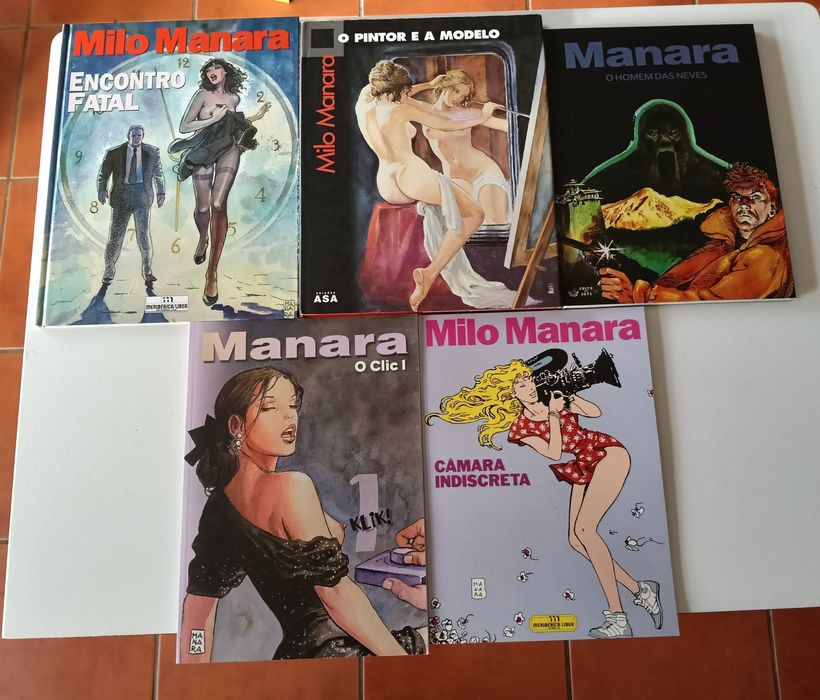25 Livros de Milo Manara e Hugo Pratt (10 de capa dura)