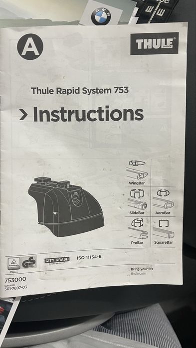 Barras Tejadilho Thule aerobar kit 3038 + rapid system 753