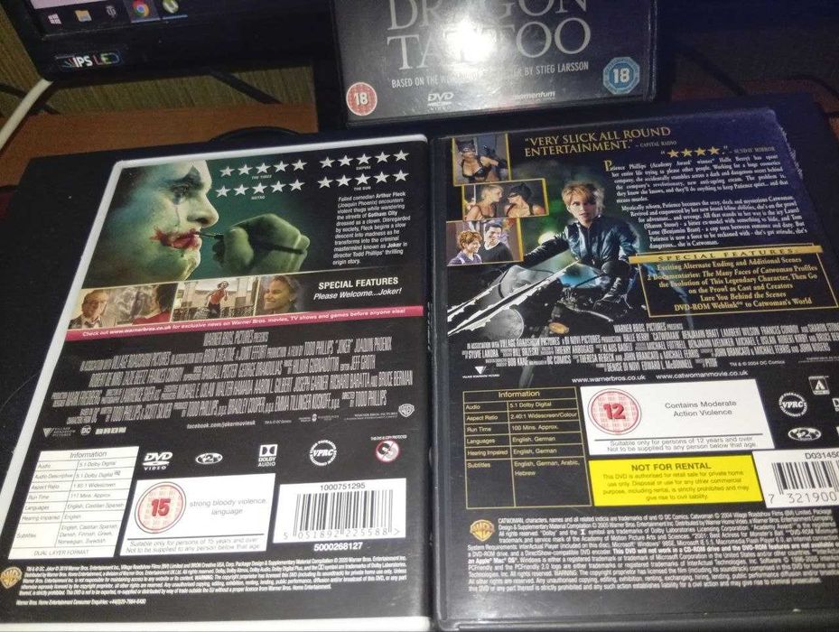 Набор DVD дисков Лицензия UK (Joker, Catwoman, Girl with the Dragon Tattoo)