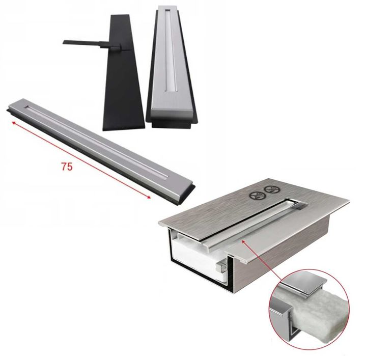 Lareira Bioetanol Kratki X-Ray, Lareira moderna para encastrar