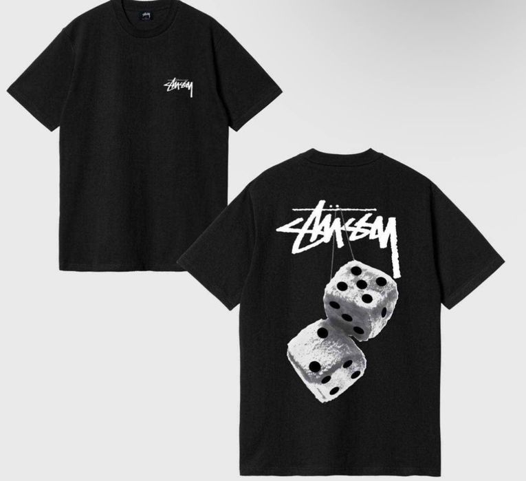 Футболкa Stussy Dice Logo унисекс стусси стасси тишка с кубиками New
