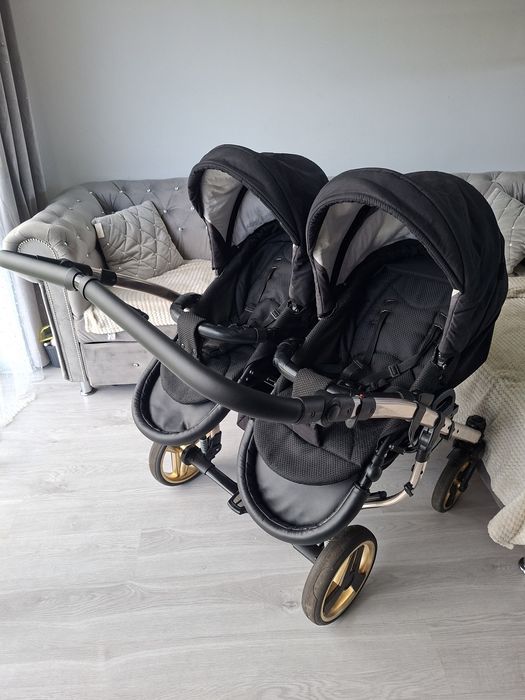 Wozek 3w1 4w1 Junama diamond duo dla bliźniakow blizniaczy podwojny