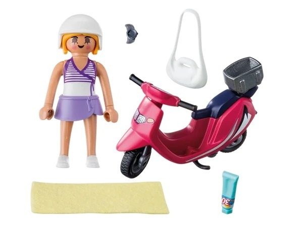 Playmobil senhora em scooter NOVO