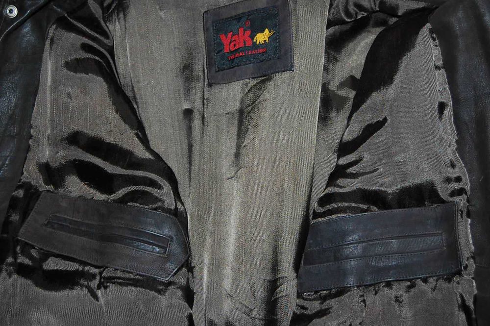 Куртка кожаная YAK р.XXL Genuine Exotic Yak Leather original ENGLAND