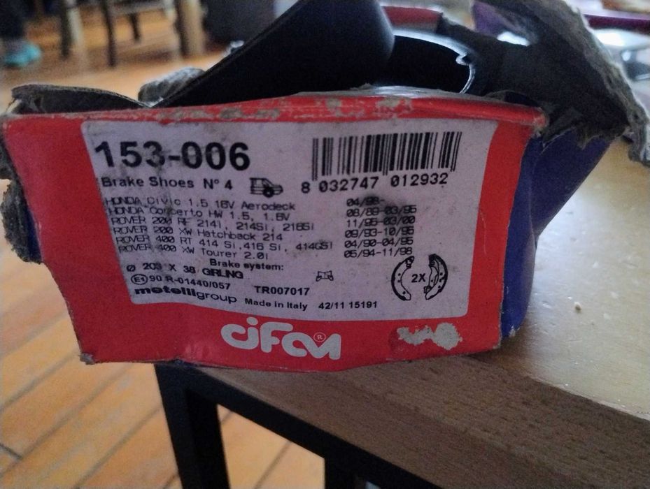 CIFAM KLOCKI HAMULCOWE do Rover 200, 400, 45, i Civic VI