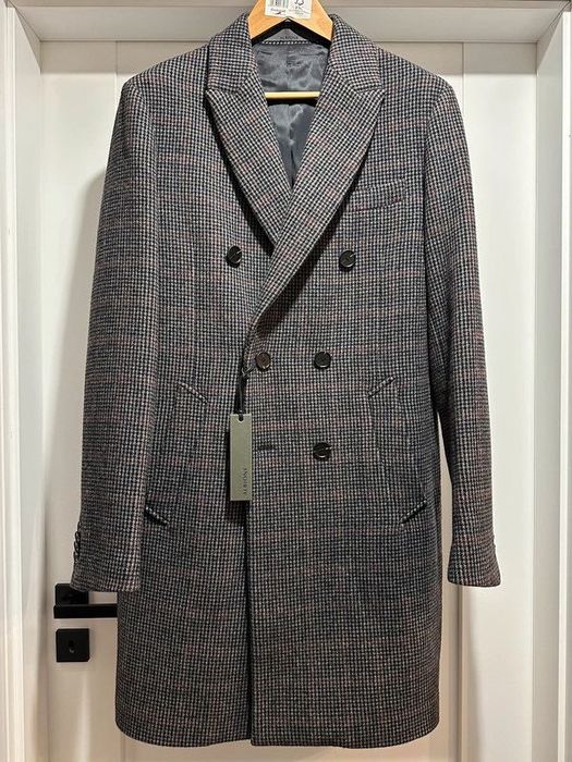 Nowy męski zimowy elegancki płaszcz z wełny Albione, M