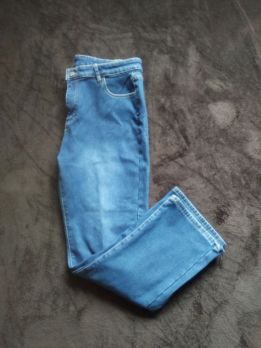 Теплі стретчеві джинси на меху, розмір L - XL