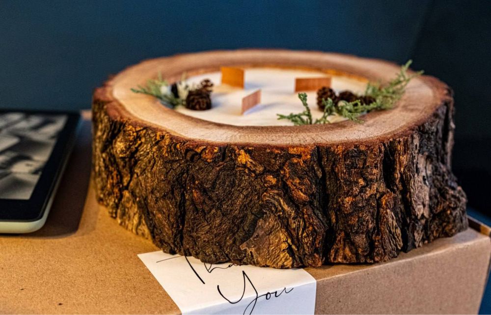 Декоративна свічка в дереві