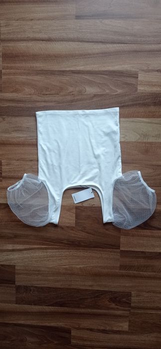 Bluzeczka bluzka top biała, z wiskozą rozm S Mango