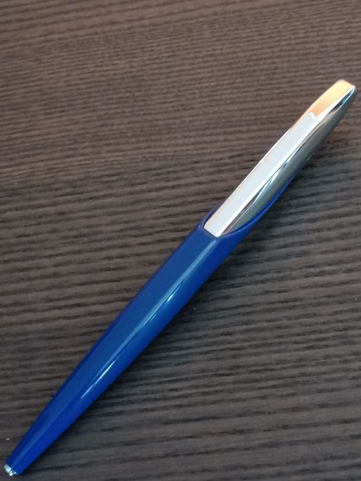 Caneta Esferográfica Dupont azul e prateada