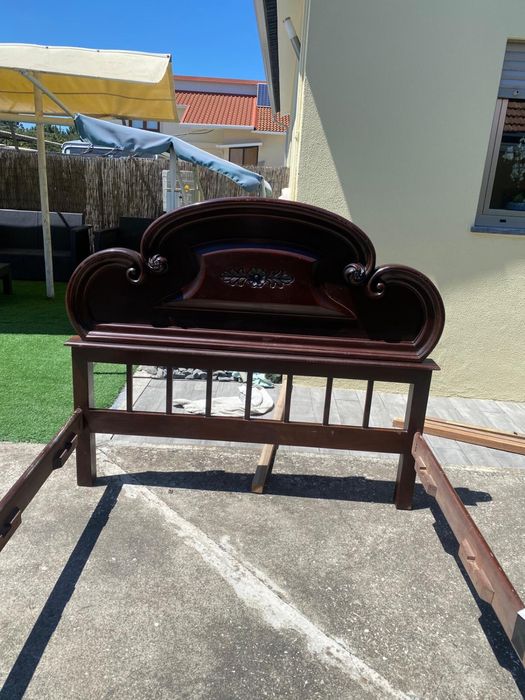 Cama casal madeira maciça