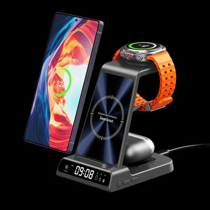 SwanScout C01 – 3-w-1 bezprzewodowa stacja ładująca dla Samsung