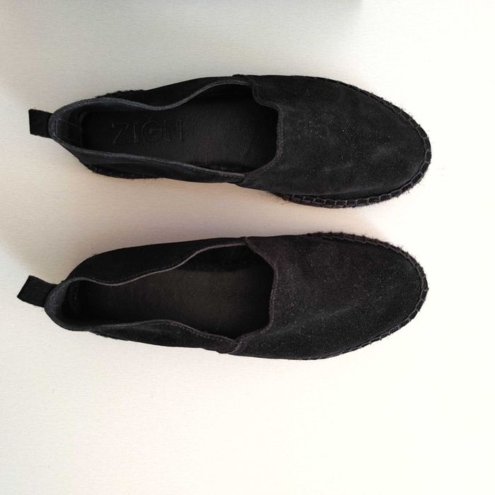 Czarne zamszowe espadryle ZIGN rozmiar 39