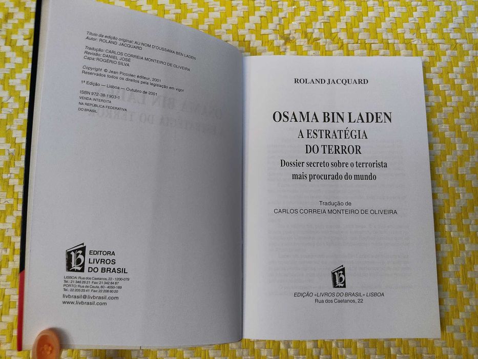 Osama Bin Laden - A estratégia de terror – 
Roland Jacquard