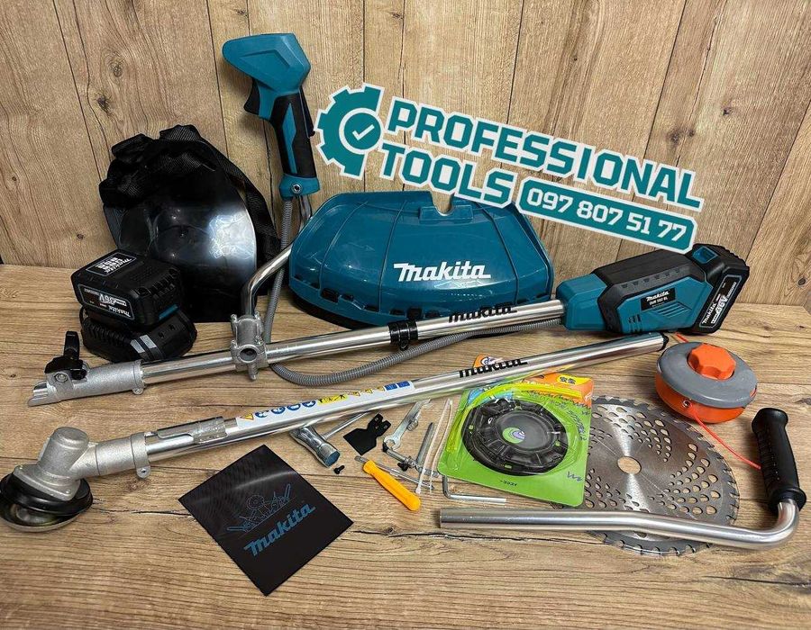 Аккумуляторный триммер косилка Makita DUR502 BL 36V-8Ah з двох частин