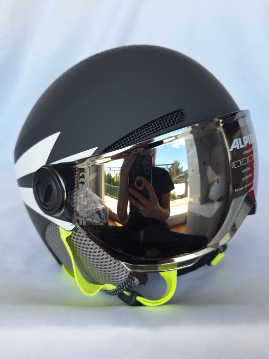 Kask narciarski Alpina Zupo Visor Q-Lite Charcoal Neon Matt S 51-55cm