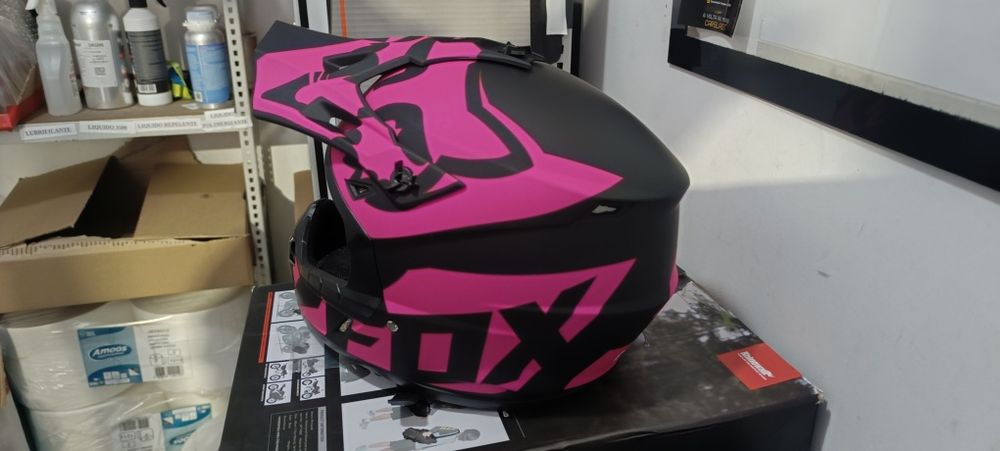 Capacete fox +óculos
