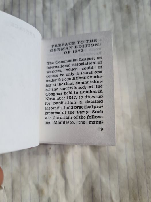 Miniature Book Manifesto Of The Communist Party