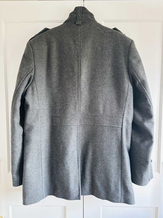 Płaszcz męski z wełną