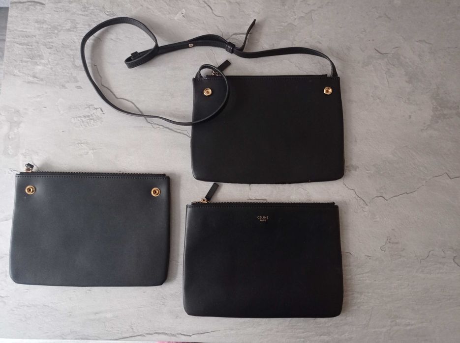OKAZJA! Oryginalna CÉLINE Paris Trio Large – Skóra Jagnięca