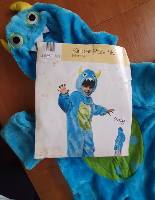 Strój potwora na karnawał potwór potwory i spółka niebieski 98 110