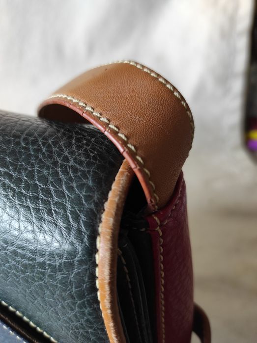 Torebka damska na ramię La Tour Eiffel granatowo czerwono beżowa