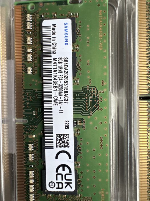 Оперативна памʼять для ноутбука 8GB DDR4 3200MHz 1Rx8 PC4-3200AA