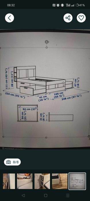Cama + Cabeceira BRIMNES