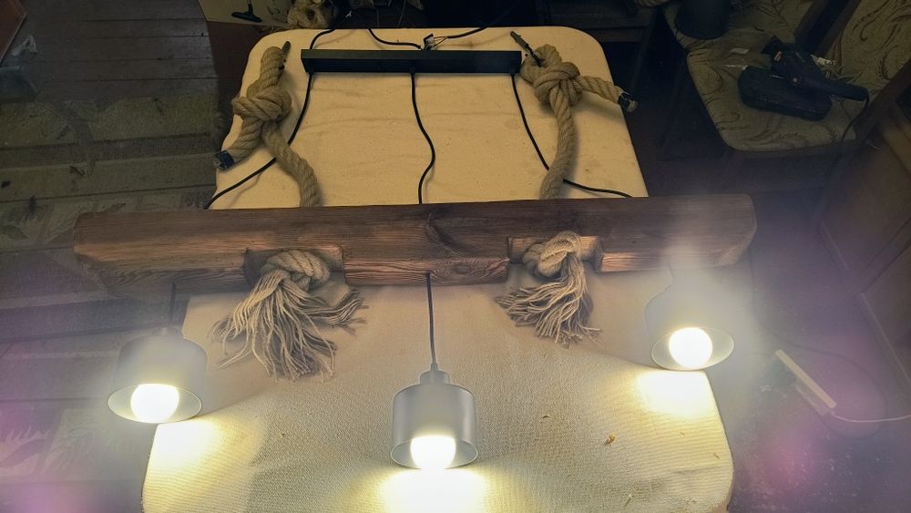 Rustykalna Lampa ze Starej Belki // LOFT