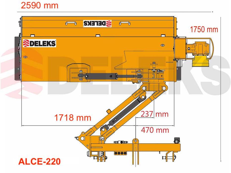 Roçadora 2.2m ALCE-220 720kg-p/trator 80-110cv - novo c/Cardã incluido