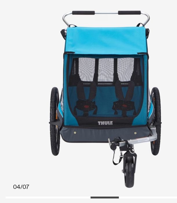 Przyczepka rowerowa wózek Coaster xt thule niebieska  nowa karton