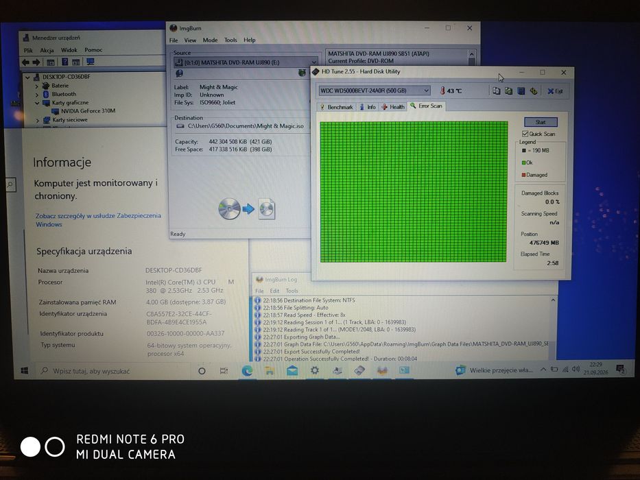 Laptop Lenovo G560 i3, 4gb ram, GeForce