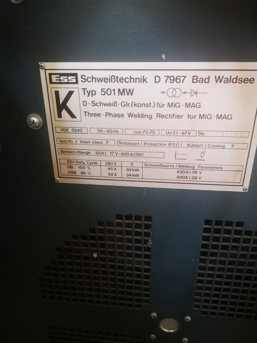 Migomat Mig - Mag ESS 501 MW chłodzony cieczą