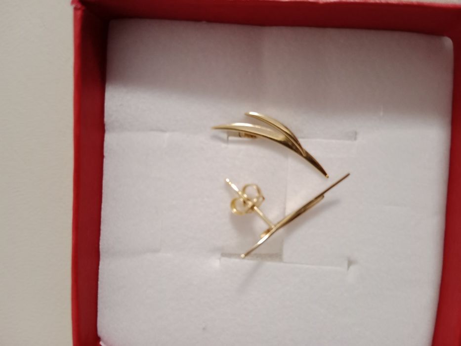 Kolczyki srebrne pozlacane yes