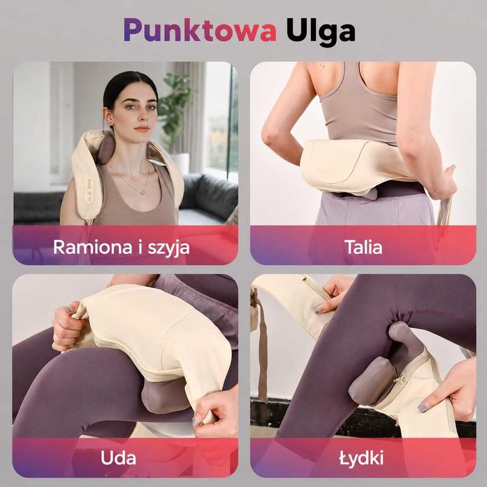 Masażer Szyi Arboleaf 6D Shiatsu | Bezprzewodowy | Podgrzewanie | 3 Tryby