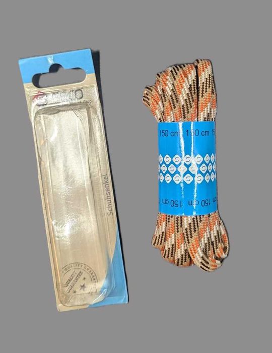 Sznurowadła trekkingowe 150 cm – Brązowo-Pomarańczowe, poliester