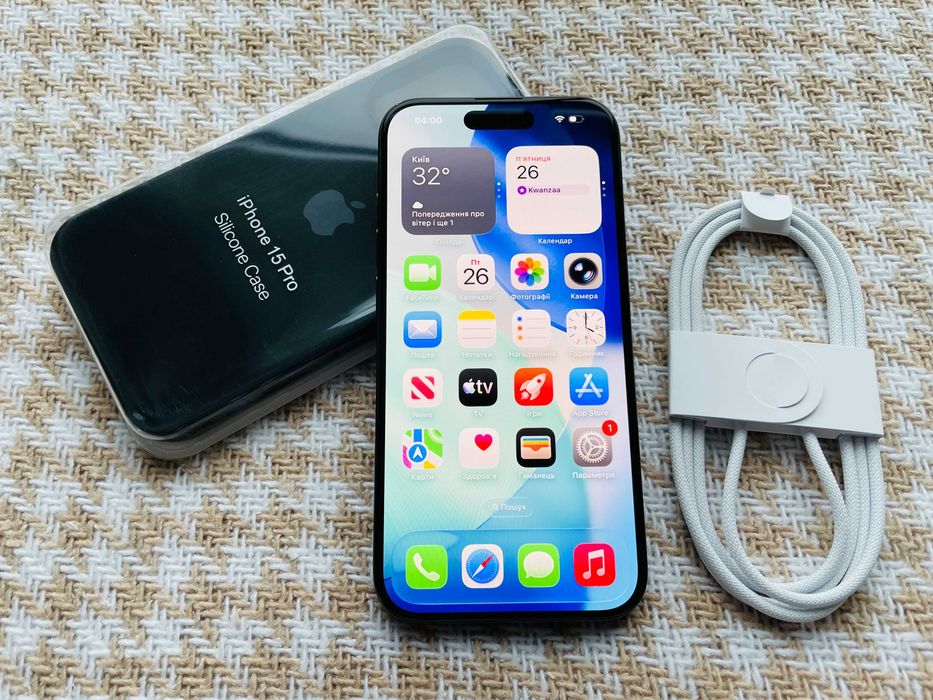 IPHONE 15 PRO 1Tb АКБ 99% Black Titanium NEVERLOCK ( 67395) 512