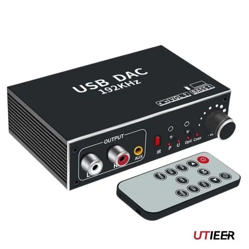 Аудио адаптер, конвертор цифрового сигнала в аналоговый, USB, RCA, AUX ...