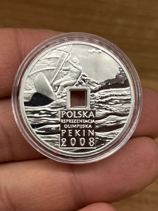 Srebrna moneta 10zł Pekin 2008 Polska Reprezentacja Olimpijska