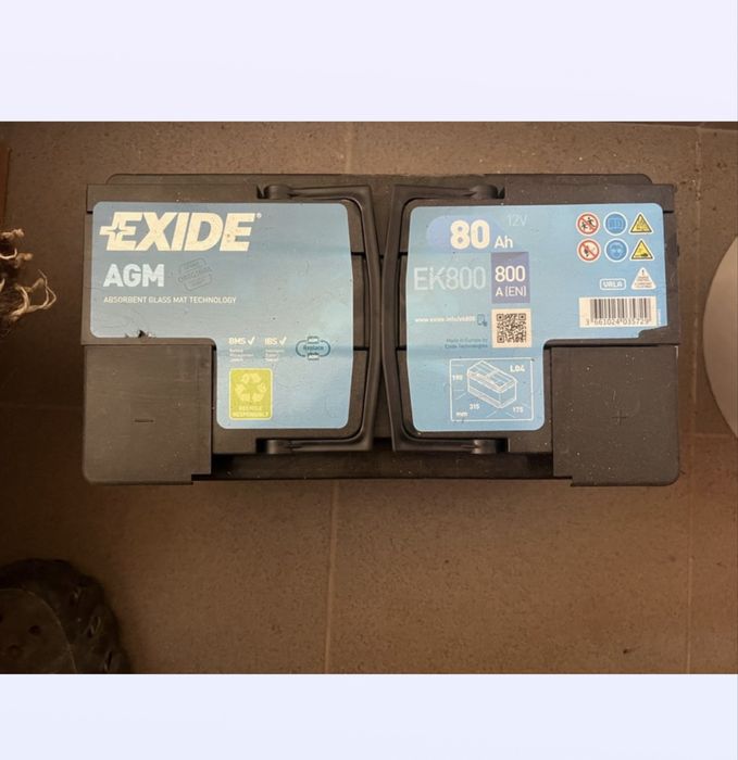 Акумулятор EXIDE AGM EK800 80Ah 800A новий