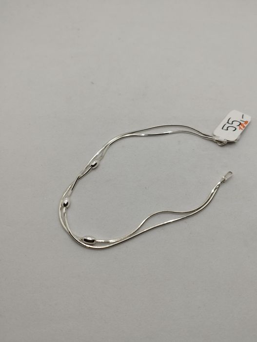 Srebrna bransoletka, próba 925, długość 18 cm